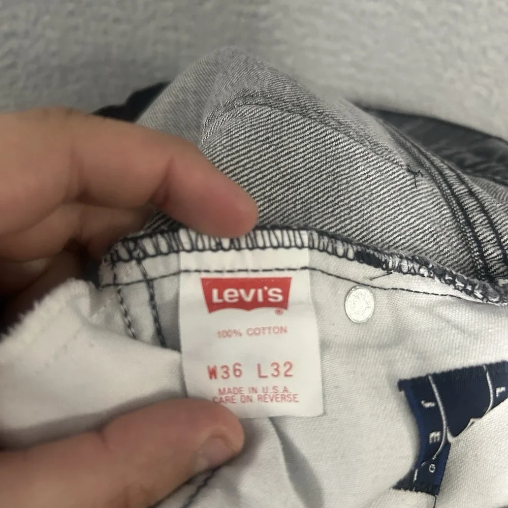 Vintage Levis Jeans Mens 36x32 Black Denim 540 Flex‎ Brown Tab 90s Made In USA